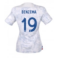 Ženski Nogometni dresi Francija Karim Benzema #19 Gostujoči SP 2022 Kratek Rokav